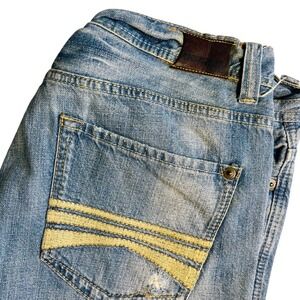 Vintage Express Men's‎ Jeans Distressed Straight Leg Loose Light Wash 34x32